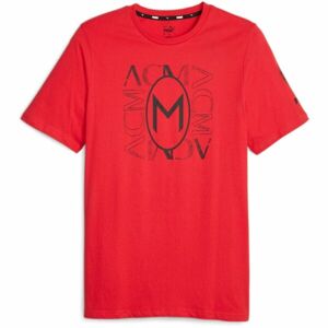 Puma ACM FOOTBALLCORE GRAPHIC TEE Pánské triko, červená, veľkosť XXL