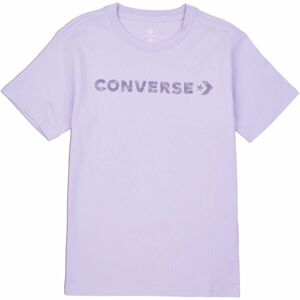 Converse WORDMARK SS TEE Dámské tričko, fialová, velikost L