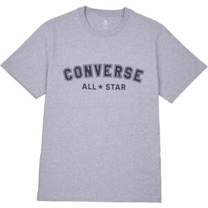 Converse CLASSIC FIT ALL STAR SINGLE SCREEN PRINT TEE Unisexové tričko, šedá, velikost L