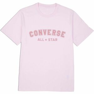 Converse CLASSIC FIT ALL STAR SINGLE SCREEN PRINT TEE Unisexové tričko, růžová, velikost XXS