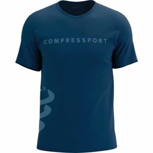 Compressport LOGO SS TSHIRT Pánské tréninkové triko, modrá, velikost S