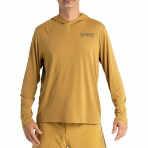 ADVENTER & FISHING Pánské funkční hooded UV tričko Pánské funkční hooded UV tričko, hnědá, velikost L