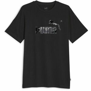 Puma ESSENTIALS + CAMO GRAPHIC TEE Pánské triko, černá, veľkosť M