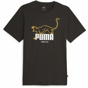 Puma GRAPHICS ANIMAL TEE Pánské triko, černá, veľkosť XXL