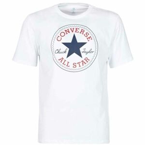 Converse STANDARD FIT CENTER FRONT CHUCK PATCH CORE TEE Unisexové tričko, bílá, velikost