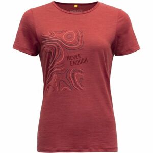 Devold HELLESYLT MERINO 130 TEE Dámské triko, červená, veľkosť L
