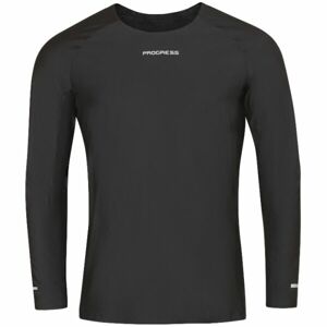 PROGRESS SKINNER LS Pánské lepené sportovní triko, černá, velikost L