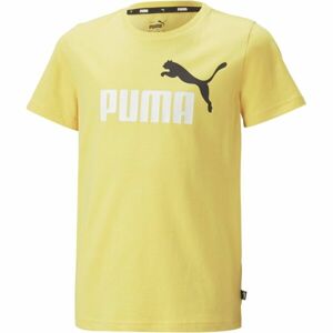Puma ESS+2 COL LOGO TEE B Dětské triko, žlutá, velikost 128