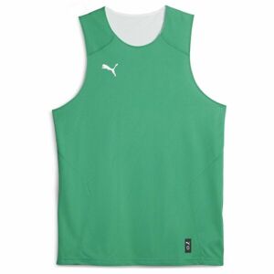 Puma HOOPS TEAM REVERSE PRACTICE JERSEY Pánský basketballový dres, zelená, velikost M