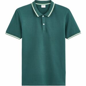 CELIO DECOLRAYEB Pánské polo tričko, tmavě zelená, velikost M