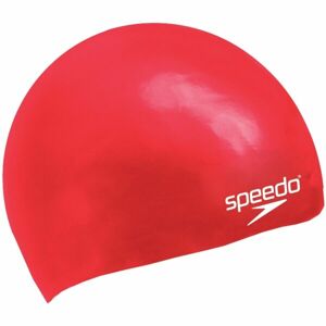 Speedo MOULDED SILC CAP JU Juniorská plavecká čepice, červená, veľkosť UNI