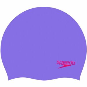 Speedo MOULDED SILC CAP JU Juniorská plavecká čepice, fialová, velikost