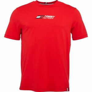 Tommy Hilfiger ESSENTIAL BIG LOGO TEE Pánské tričko, červená, velikost L