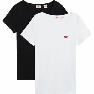 Levi's 2PACK CREWNECK TEE Dámské tričko, bílá, velikost M