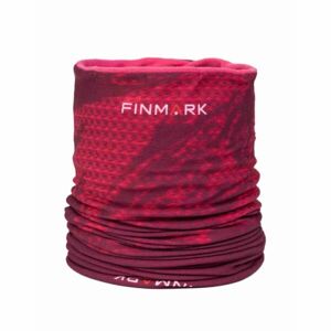 Finmark MULTIFUNCTIONAL SCARF WITH FLEECE Multifunkční šátek, červená, veľkosť UNI