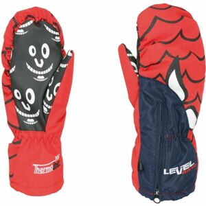 Level LUCKY Dětské lyžařské rukavice, červená, velikost II
