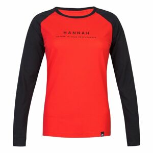Hannah PRIM Dámské tričko s dlouhým rukávem, červená, velikost
